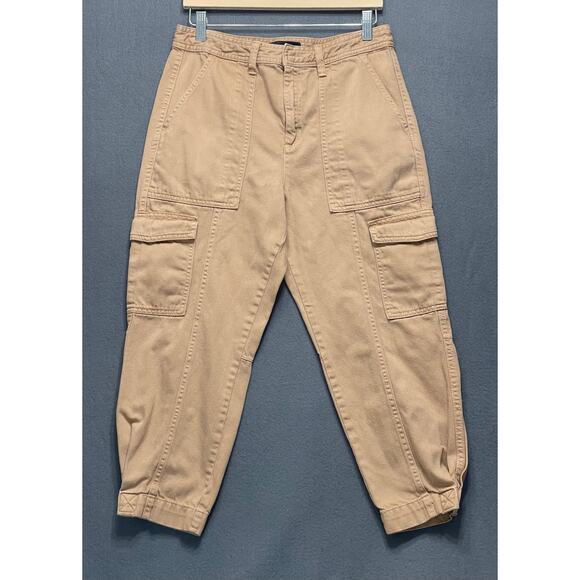Banana Republic cargo pants in khaki sz 6P functional rugged minimalism utility - Picture 1 of 4